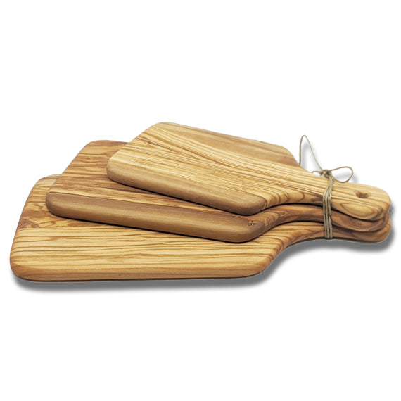 3 Piece Olive Wood Cutting Board Charcuterie Set
